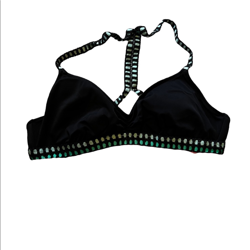 Victoria’s Secret Racer Back Black Bikini Top Size Medium